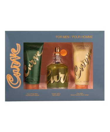 Curve Curve for Men 3 Piece Men's Fragrance Gift Set 4.2 Oz Eau De Cologne 3.4 Oz After Shave Balm and 3.4 Oz Shower Gel 3 Count 3 Count (Pack of 1) Face Balm/Body Wash - Buy Online on GoSupps.com
