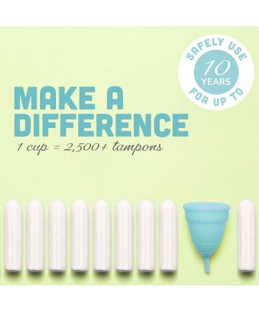 DUTCHESS Menstrual Cup - Reusable Soft Medical-Grade Silicone Period Cup - Blue Large - Eco-Friendly Tampon Alternative - Buy Online on GoSupps.com