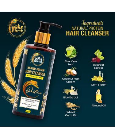 The Indie Earth Natural Protein Hair Cleanser (Shampoo) with Natural Proteins 300 mL - Buy Online on GoSupps.com