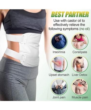 Organic Castor Oil Pack for Waist & Neck | Adjustable Reusable | Detoxify Liver Improve Fertility & Relieve Constipation - Buy Online on GoSupps.com