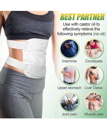 Reusable Castor Oil Pack Set - Washable Waist & Neck Packs for Liver Detox Constipation Relief Insomnia & Relaxation - Buy Online on GoSupps.com