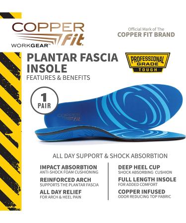 Copper Fit Men's Plantar Fascia Insoles - Blue, Size 9-13 - Buy Online on GoSupps.com
