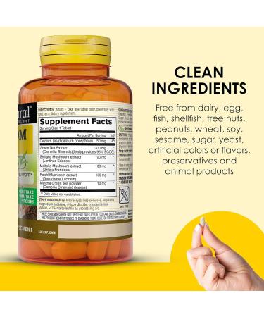 MASON NATURAL Mushroom Power with 95% EGCG and Matcha Plant-Based Formula with Shiitake Maitake Reishi 60 Tablets 60 Count (Pack of 1) - Buy Online on GoSupps.com