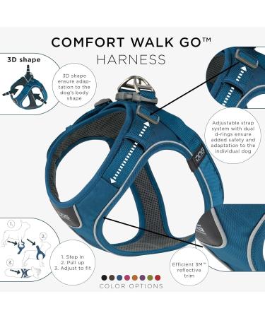 DOG Copenhagen Comfort Walk Go Dog Harness - Ocean Blue (Size S) | Premium Quality & International Shipping - Buy Online on GoSupps.com