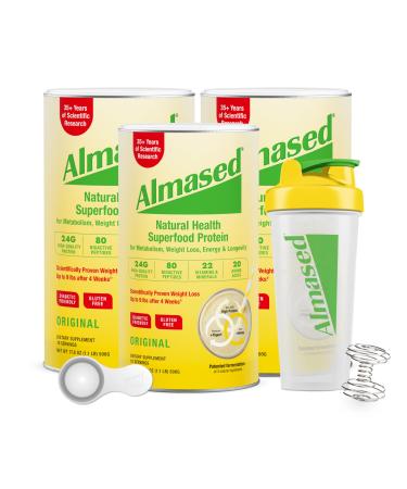 Almased Meal Replacement Shake Protein Powder for Weight Loss Natural GLP-1 Support Gluten-free High Protein (Original Flavor)