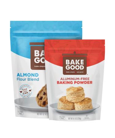 BakeGood Baking Powder & Almond Flour Blend Bundle Pack, Gluten-Free, Non-GMO, 40 oz