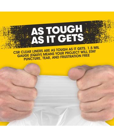 33 Gallon Clear Trash Bags - 33x39 - 1.5 MIL - Heavy Duty Industrial Liners for Recycling, Contractors, Storage & Outdoor Use - Pack of 100 - Buy Online on GoSupps.com
