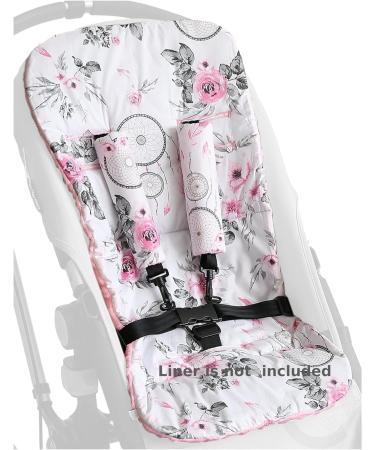 Harness Seat Belt Strap Covers Padded Universal New Reversible Set of 2 (Dream Catchers/Pink) Dream catchers / pink - Buy Online on GoSupps.com