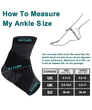 Foot Brace & Ankle Support for Sprains | Achilles Tendonitis & Plantar Fasciitis Relief | Breathable Design for Men & Women - Buy Online on GoSupps.com