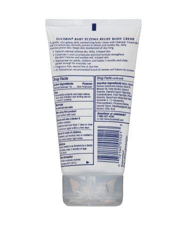 Eucerin Baby Eczema Relief Body Cream 5 oz. Tube | Steroid & Fragrance Free | Ages 3+ Months - Buy Online on GoSupps.com