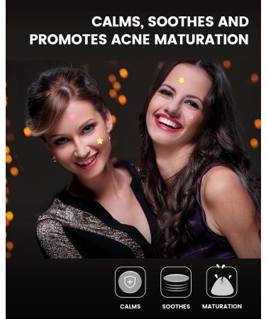Jefusst Acne Pimple Patch 112ct Invisible Hydrocolloid with Tea Tree & Calendula Oil - Star-Shaped Zit Patches for Face - Buy Online on GoSupps.com