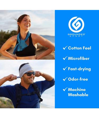 3 Pack Cooling Towels - Lightweight Microfiber Towel for Gym, Workout, Sport & Sweat - Quick Dry Towel for Body, Neck & Face - Ideal for Work, Travel, Camping, Swimming, Beach & Hot Weather - Men & Women - Blue/Gray/Purple - Buy Online on GoSupps.com
