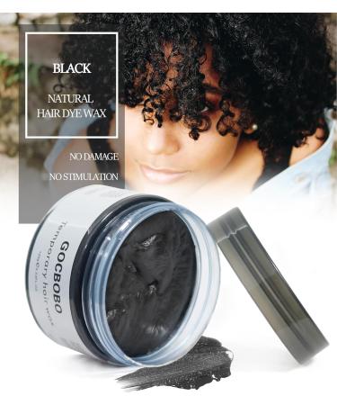 GOCBOBO Temporary Hair Colour Wax Washable Black Hair Dye Wax Men's Women's DIY Hair Wax for Party Cosplay Halloween 4.23 Oz light black - Buy Online on GoSupps.com