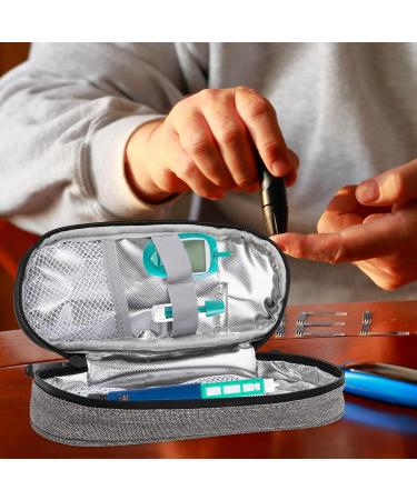 GLEAVI Insulin Cooler Travel Case - Gray Diabetic Medicine Organizer Bag - Buy Online on GoSupps.com