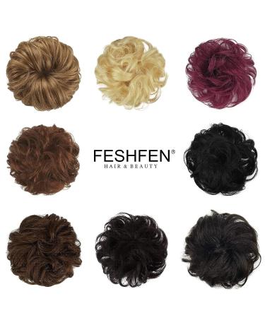 FESHFEN Messy Bun Hair Piece - 100% Human Hair Extension in Dark Brown - Buy Online on GoSupps.com