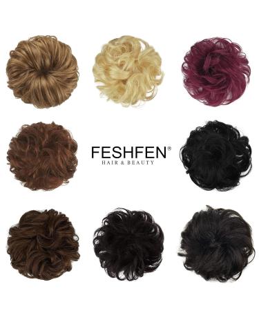 Feshfen 100% Real Hair Dutt Hair Tie Wavy Curly Hair Extensions for Women & Girls Brown 4# Perfect for Updos - Buy Online on GoSupps.com