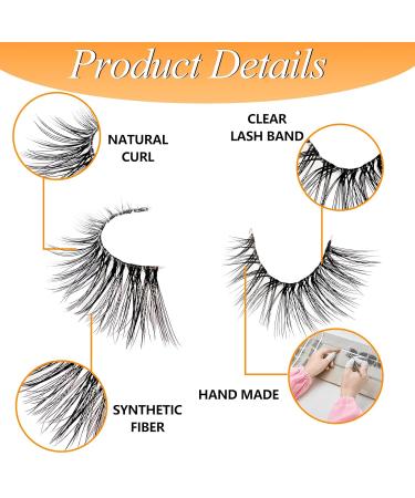 TIMELABS 3D Fluffy False Half Lashes | Natural Wispy Cat Eye Style | 10MM Short Soft Faux Mink | 10 Pairs - Buy Online on GoSupps.com