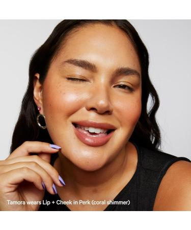 Milk Makeup Lip + Cheek Perk (Coral Shimmer) - 0.21 fl oz - Cream Blush & Lip Colour - Buildable & Blendable - 1 000+ Swipes Per Stick - Non-Comedogenic - Vegan Cruelty Free - Buy Online on GoSupps.com