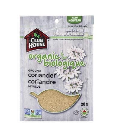 Club House Quality Natural Herbs & Spices Organic Ground Coriander 28g