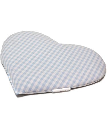Cherry Stone Heart Pillow (30x25cm) - Organic Light Blue-White Fabric Heat Cushion - Perfect Gift - Buy Online on GoSupps.com