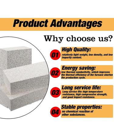Set of 6 Insulating Fire Brick for Kilns | 9 x 4.5 x 2.5 | Forges, Ovens, Fire Pits | Fireplaces & Jewelry Making Accessories - Buy Online on GoSupps.com