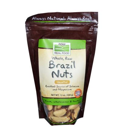 NOW Foods Brazil Nuts, Raw, 12-Ounce Bag (Pack of 2)
