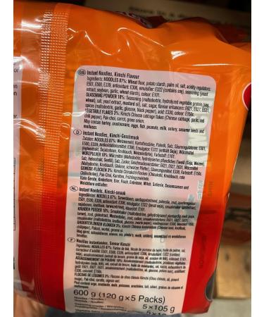 Nong Shim Kimchi Instant Ramyun Noodles (10 x 112g) - Buy Online on GoSupps.com