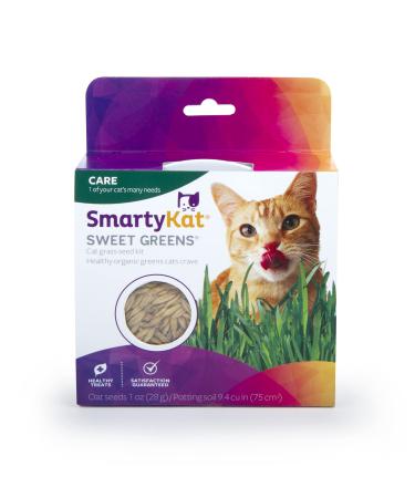 SmartyKat Sweet Greens Grow Kits for Cats & Kittens, Includes Potting Soil & Container