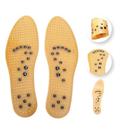 Carespot Gel Acupressure Magnetic Insoles/Inserts for Foot/Feet Therapy Reflexology Shoe Massaging Insoles for Men & Women