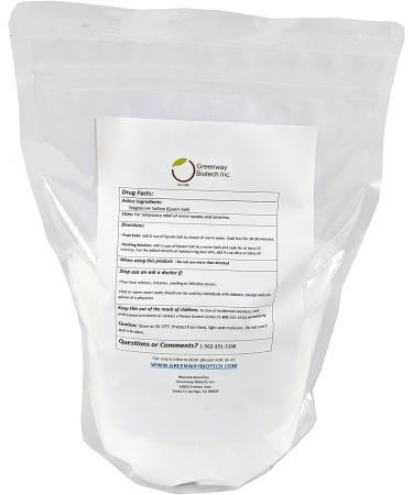 Greenway Biotech Epsom Salt - 5 lbs Magnesium Sulfate for Body Bath & Foot Soak - Buy Online on GoSupps.com