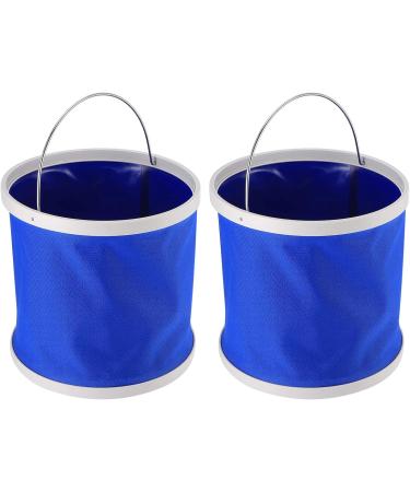 2 Pack Collapsible Plastic Bucket Cleaning Bucket for Cleaning Camping Fishing Kitchen 9 Litre Household Bucket - Buy Online on GoSupps.com