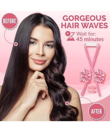 Jelly Curls Blue Gel Curler for Damage-Free Long Hair - Heatless Alternative to Curling Rods (Pink) - Buy Online on GoSupps.com