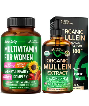 NUTRAHARMONY Mullein Drops & Multivitamins for Women