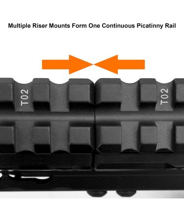 UTG Super Slim 3-Slot Picatinny Riser Mount 0.75 - Low Profile, Lightweight - Buy Online on GoSupps.com