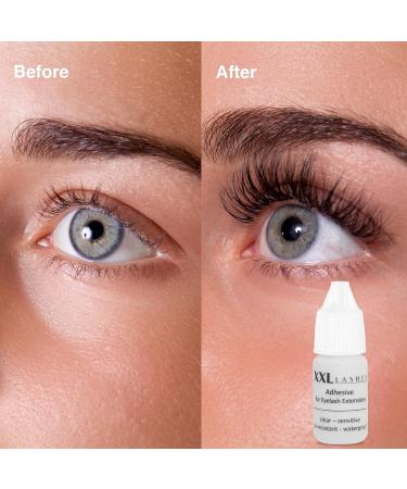 XXL Lashes Adhesive - Oil-Resistant Sensitive Eyelash Glue for Extensions | Waterproof Anti-Allergic Medical Quality (Transparent) - Buy Online on GoSupps.com