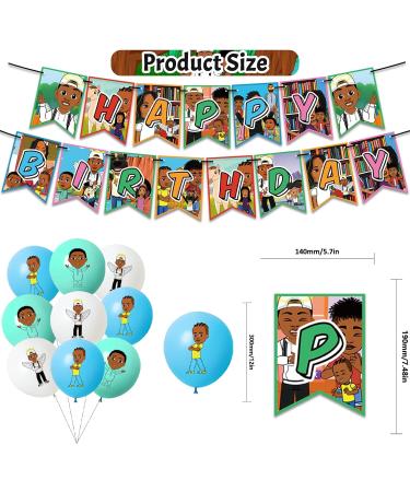 For Jools TV Cartoon Theme Birthday Party Pack: Banner Cake Topper Cupcake Toppers Balloons for Unforgettable Kids' Celebrations - Buy Online on GoSupps.com
