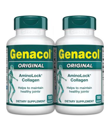 Genacol Original Collagen Supplement with Ultra-Hydrolyzed Peptides for Joint Health Support Value Duo-Pack 360 Capsules (120-Day Supply) Unflavored 180 Count (Pack of 2)