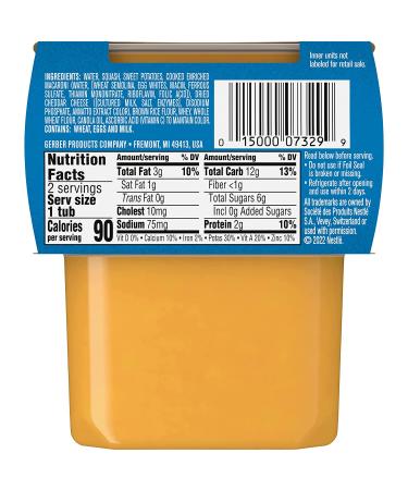 Gerber 2nd Foods Mac & Cheese Dinner with Vegetables - 2 Pack, 4 oz Each - Buy Online on GoSupps.com