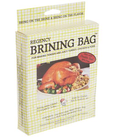 Regency Wraps Brining Bag Double Seal for Juicy, Flavorful Turkey, Gusset for Easy Storage, 23.5" x 19.5", Pack of 1, Clear 23.5" x 19.5", Pack of 1 Clear