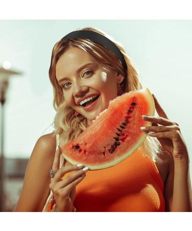 SIQUK 12 Pieces Black Satin Headbands for Women & Girls - 1 Inch Wide Hairbands - Perfect for Fashion & Comfort - International Shipping Available - Buy Online on GoSupps.com