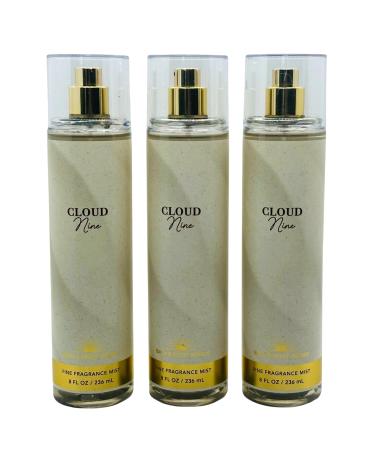 Bath & Body Works Fragrance Mist 3-Pack 8oz Each (Cloud Nine)