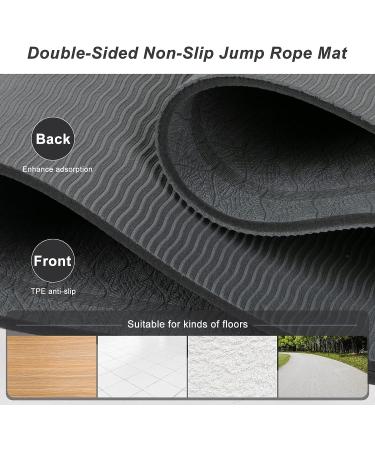 Non-Slip Jump Rope Mat for Indoor Outdoor Exercise - High-Density Workout Pad for Home Gym - 71 x 24 Grey - Buy Online on GoSupps.com