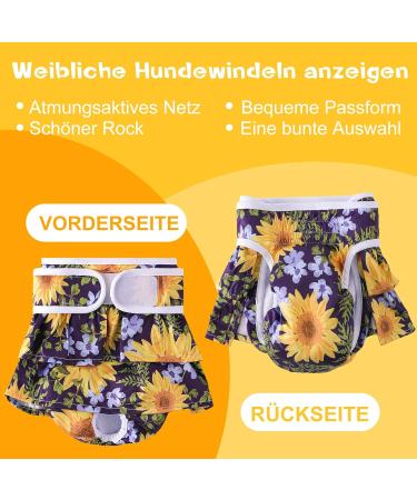 Demigreat Heat Pants for Bitches - 3-Piece Adjustable High-Suction Dog Diapers | Women's Bandages in Sunflower L - Buy Online on GoSupps.com