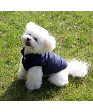 JoyDaog Fleece Lined Warm Dog Jacket for Puppy - Blue | Cold Weather Small Dog Coat - Buy Online on GoSupps.com