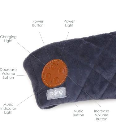 Pure Enrichment Wave Sound Therapy Eye Mask - Rechargeable Bluetooth Speakers, Light Blocking Design, Micromink Fabric, 3 White Noise Sounds - Ideal for Travel - Buy Online on GoSupps.com