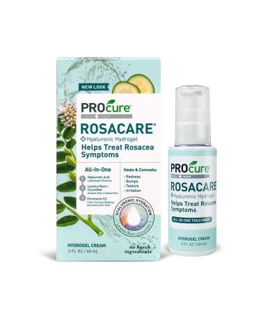 PROcure Rosacare Medicated Redness Reduction CC Face Cream, Hyaluronic Hydrogel for Rosacea Symptoms, 2 Ounce