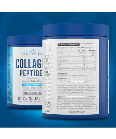 Applied Nutrition Collagen Peptides Powder Halal Hydrolyzed Bovine Collagen Protein Good for Skin Hair and Nails (300g 15 Servings) - Buy Online on GoSupps.com