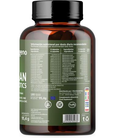 Buy Vegageno Probiotics 180 Capsules - 30 Cultures & 80 Billion KBE for Intestinal Health | Probiotics & Prebiotics for Optimal Gut Flora - Buy Online on GoSupps.com