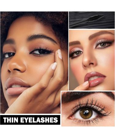 2Pcs 2 in 1 Lash Cosmetics Mascara 5x Longer Waterproof Mascara Natural Liquid Eyelash Mascara No Clumping 4d Silk Fiber Mascara Makeup - Buy Online on GoSupps.com