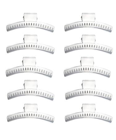 Hair Wave Clips - Set of 10 - Aluminum 3.5 Butterfly Wave Setting Clips - Finger Wave Clips for Hair - Marcel Wave Hair Clips - Fingerwave Clips - Wave Clamps 3.5 Inch (Pack of 10) Matte-Silver Aluminum